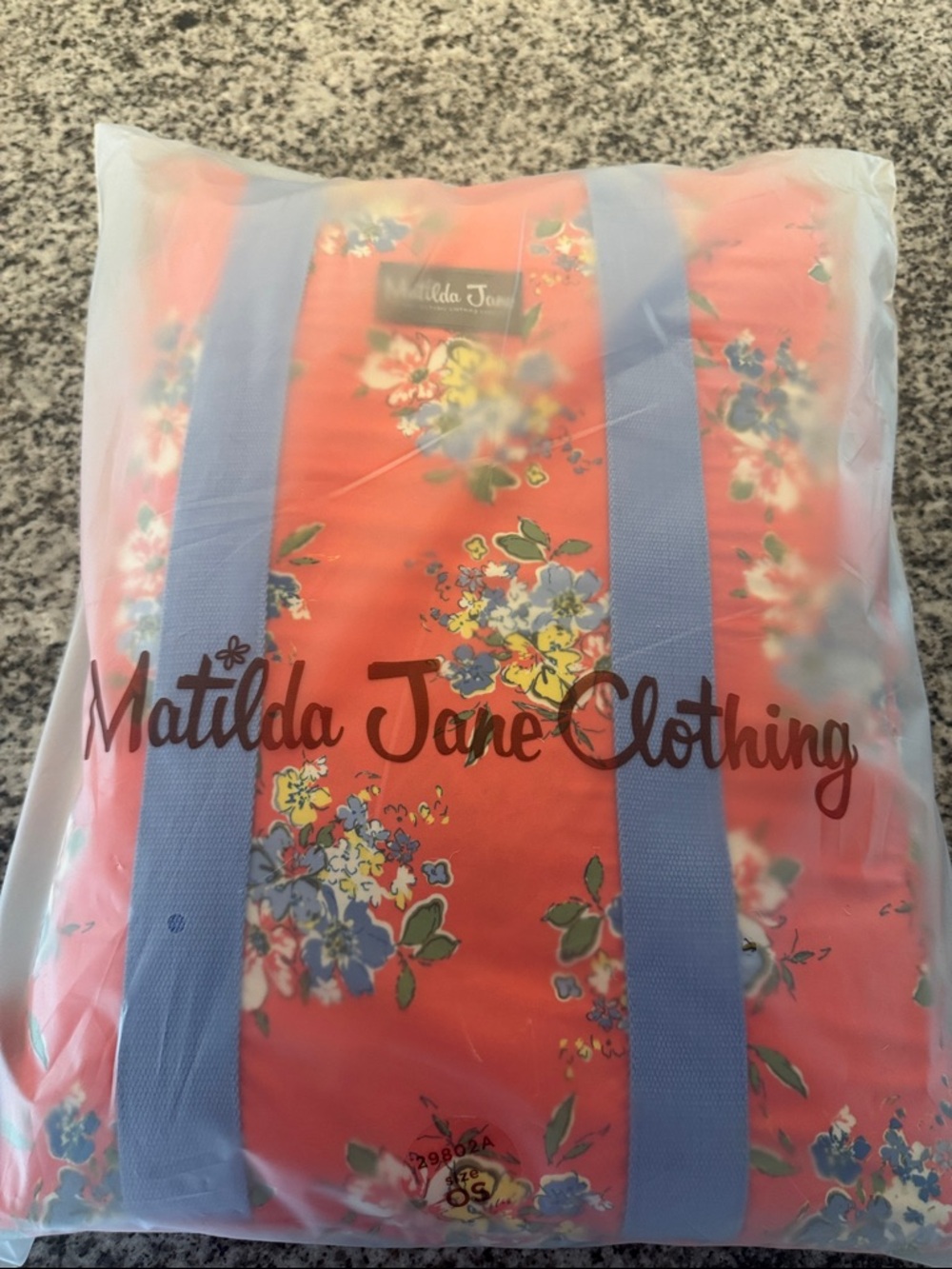 Matilda Jane Let’s Go Together Life’s A Picnic Blanket Orange Blue 87x54 NEW